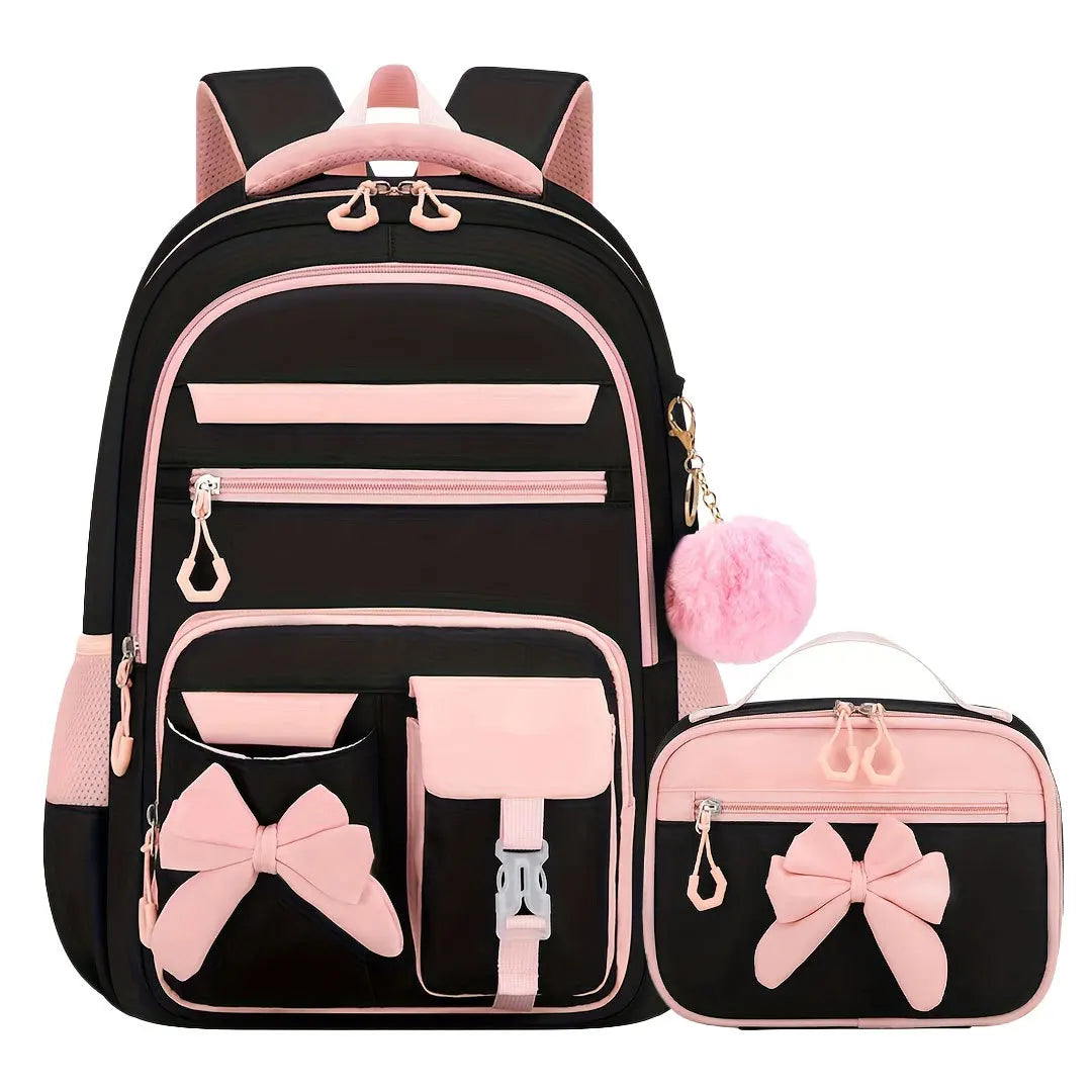 Cute Student Backpack 3pcs/set Primary Schoolbag Rabbits and Quicksand Kawaii Student Backpack Teenage Girls Handbag Rucksack