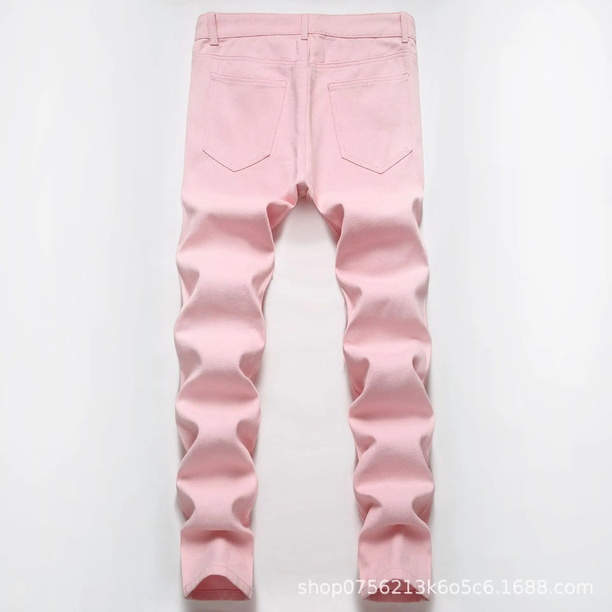 Jean Droit Taille Haute Homme – Style Y2K Streetwear Patché Vintage
