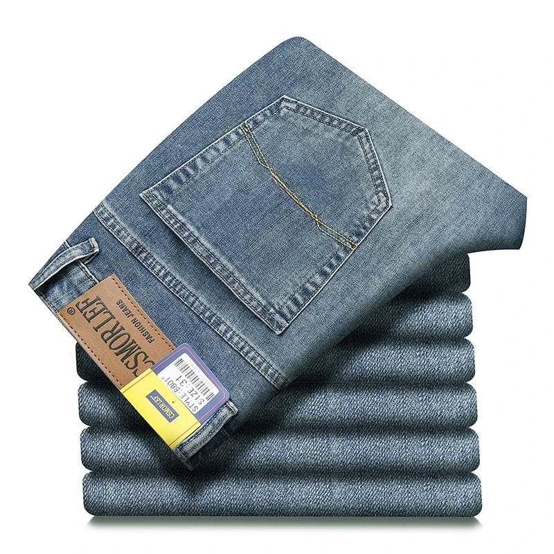 Jean Slim Fit Jambe Droite Homme – Denim Confortable Toutes Saisons
