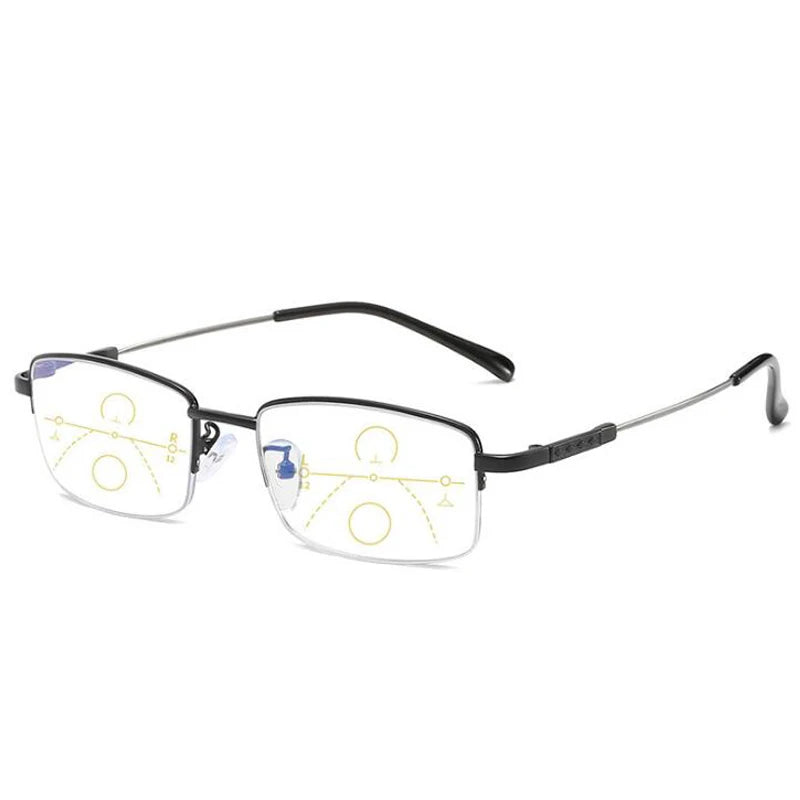 Lunettes de Lecture Progressives Multifocales – Monture Alliage, Anti-Lumière Bleue