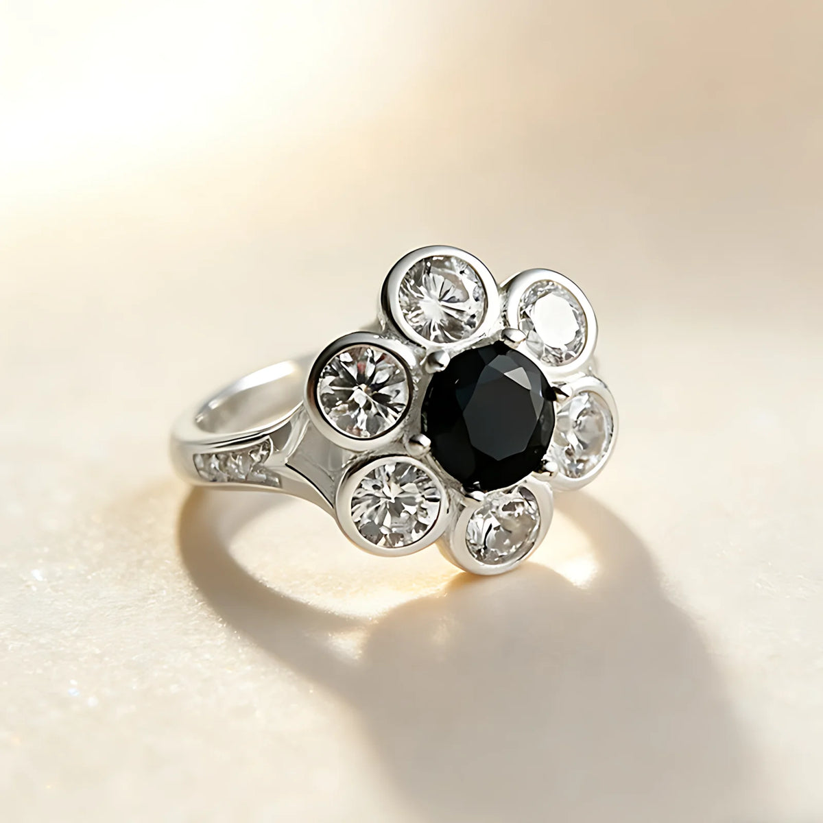 Bague Lotus en Argent Sterling 925 Femme – Texture Rétro & Ajustable | Cadeau Bijou