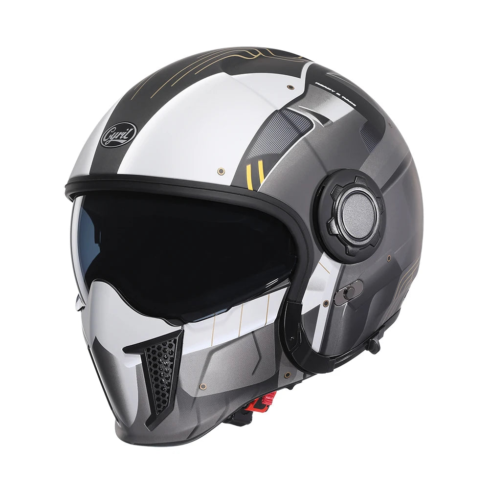 Casque Moto Modulable CYRIL OP12A – Double Visière, Homologué DOT & ECE, Boucle Rapide, Homme & Femme