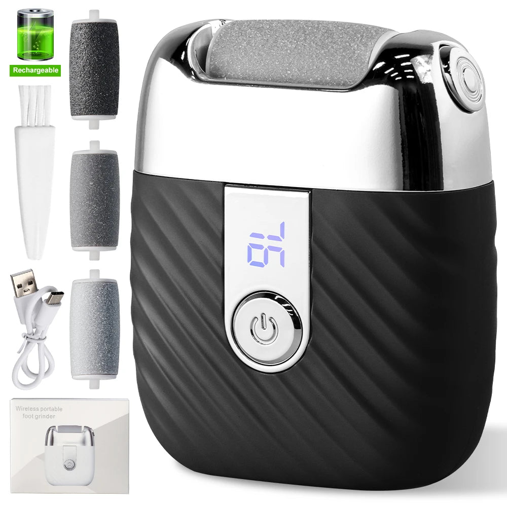 Lime-Pied Électrique Rechargeable – Élimine Callosités & Peau Morte