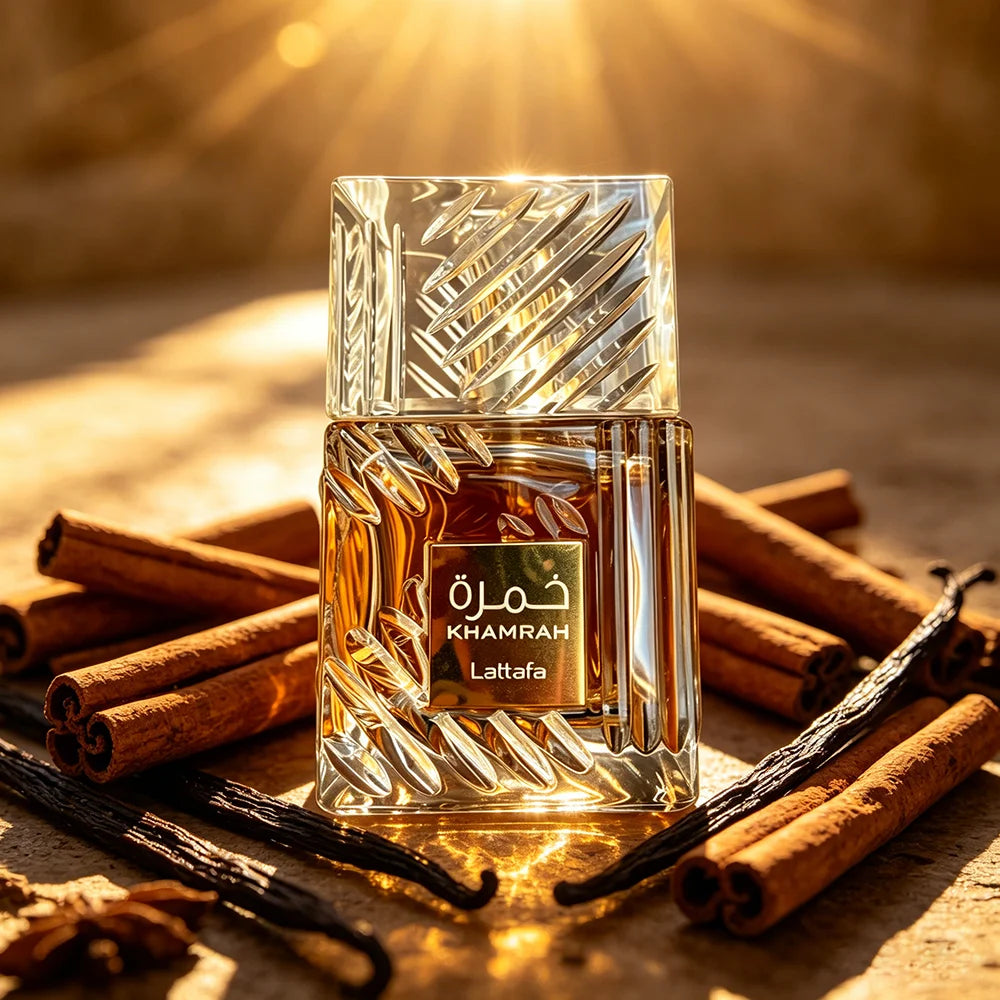 Lattafa Khamrah 100ml Eau De Parfum - Rich Sweet Oriental Scent with Vanilla, Cinnamon & Tonka, Perfect for Daily & Evening Wear, Long Lasting Unisex Fragrance