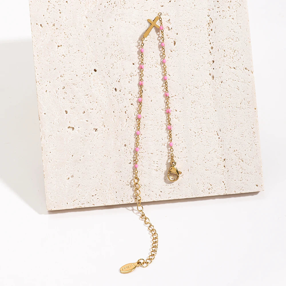 Bracelet Bohème Fin en Acier Inoxydable – Charme Géométrique Femme | ZMZY