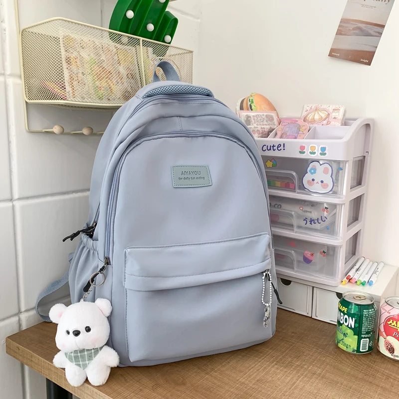 New Stylish Waterproof Rucksack Large Capacity Laptop Backpack Unisex School Book Bag Trendy Accessory For College Girls Boys Men Women Daily Travel Campus Study And Urban Outdoor Activities