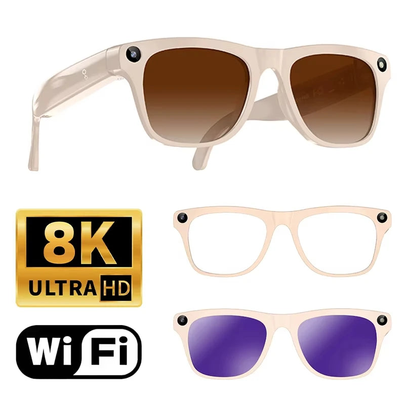 Lenovo Upgrade Smart AI Glasses 800W HD 8K Shooting Camera Photo Video Voice Call Translation Bluetooth AI Smart Glasses
