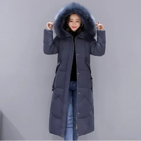 Parka d'Hiver Mi-Longue Femme – Manteau Matelassé à Capuche Col Fourrure, Chaud & Élégant