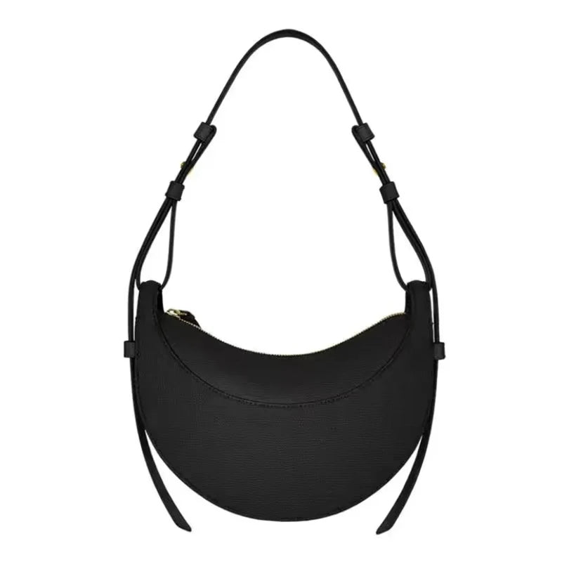 Women's crescent shoulder bag French fashion crossbody bag zipper