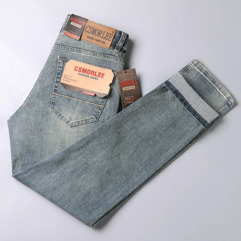 Jean Slim Fit Jambe Droite Homme – Denim Confortable Toutes Saisons