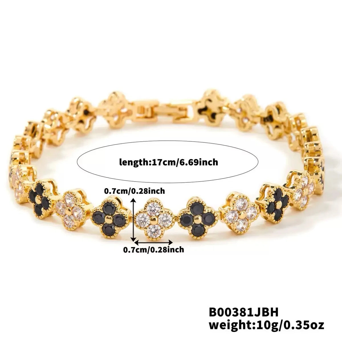 Bracelet Femme Fleur Porte-Bonheur Zircon – Style Chic & Élégant
