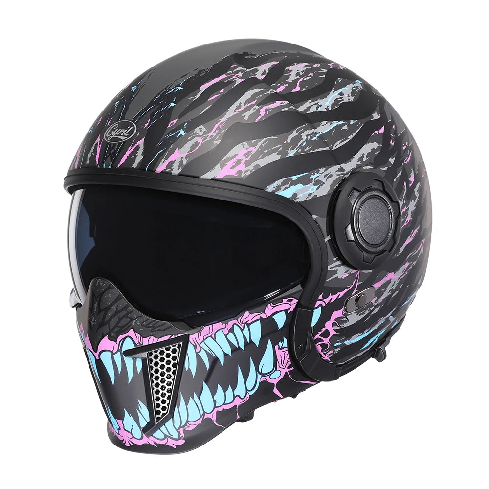 Casque Moto Modulable CYRIL OP12A – Double Visière, Homologué DOT & ECE, Boucle Rapide, Homme & Femme
