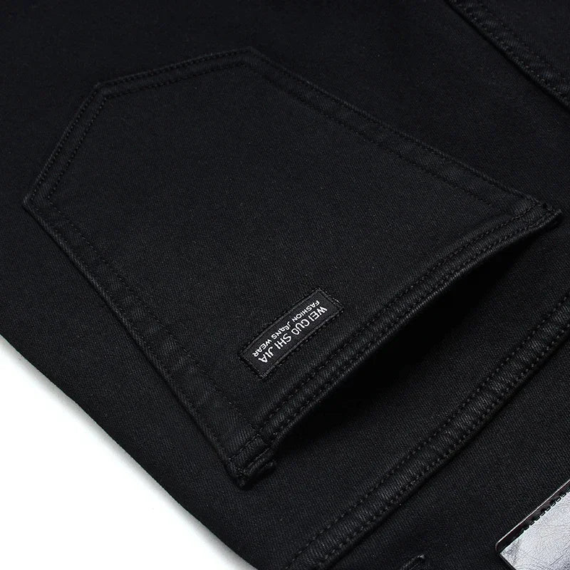 Jean Slim Homme Noir Stretch Toutes Saisons | Tailles 28-40 Smart Casual
