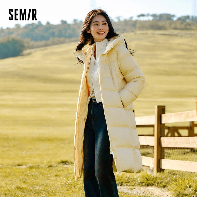 Doudoune Longue Femme Semir – Manteau À Capuche Imperméable Hiver