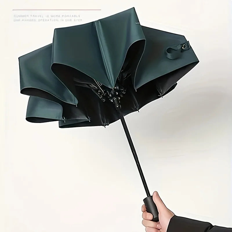 Parapluie pliant semi-automatique à 8 baleines – Unisexe