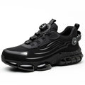 Rotary Button Safety Shoes 37-48 Size for Men, Men Women Steel Toe Cap Sneakers Lace-free Shoes Puncture-proof Anti-smash Boots