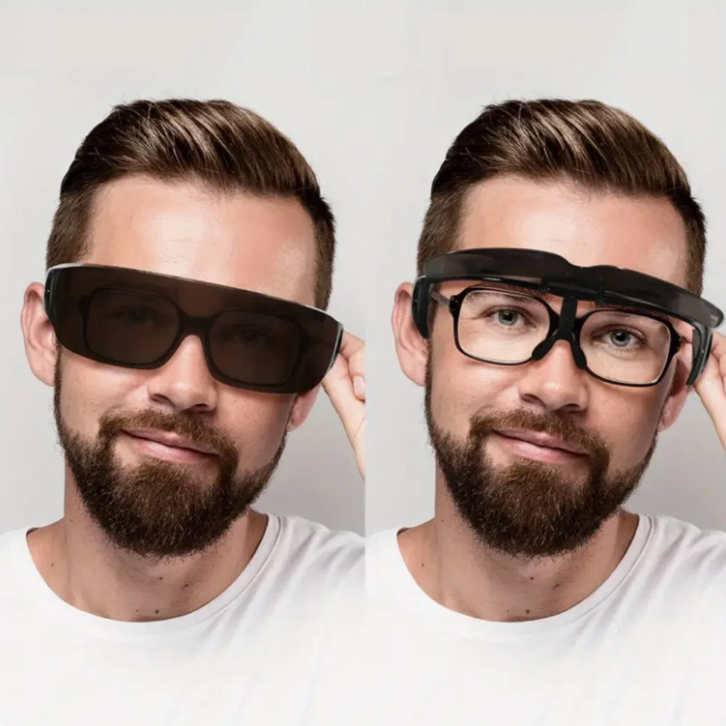 Lunettes de Soleil Polarisées Flip-Up Sur Lunettes de Vue – UV400