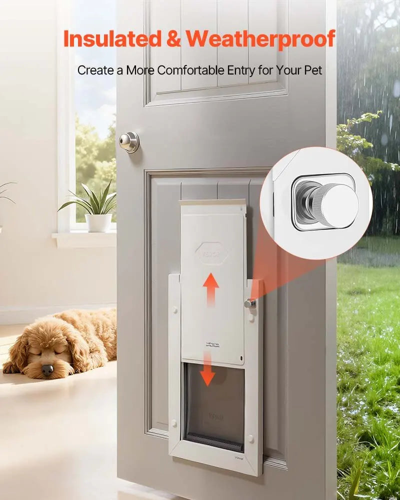 Porte Animaux Double Aimant – Cadre Métallique, Anti-Pluie, Intérieur & Extérieur, Chat & Chien