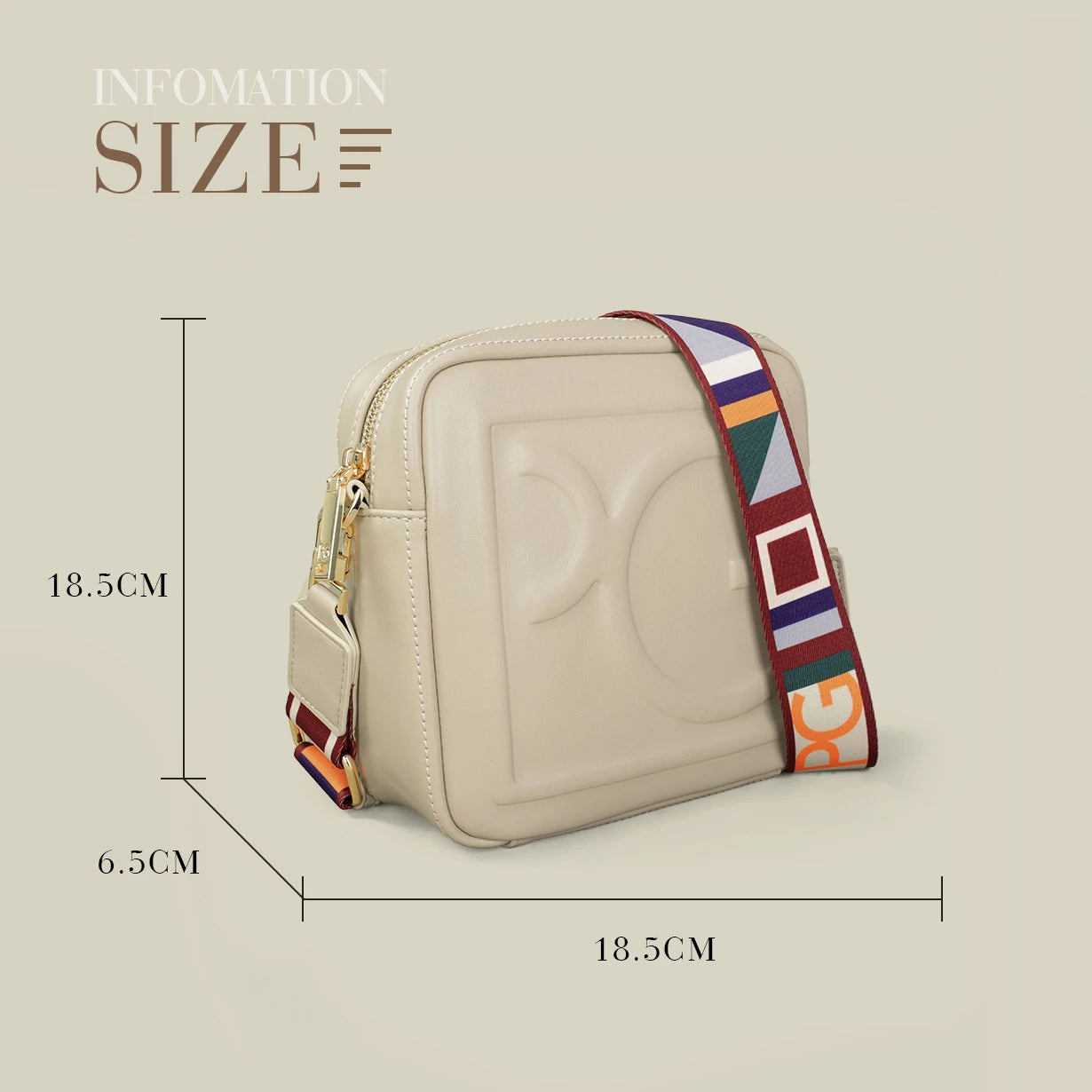 Sac Bandoulière Femme PG Patsy Garis – Cuir Véritable, Luxe Léger, Style Mode 2026
