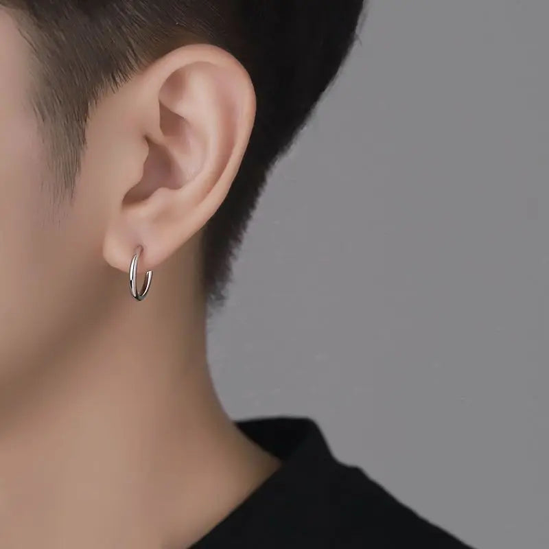 Clips d'Oreilles Créoles SMYXY – Acier Inoxydable Sans Perçage, Style Punk Unisexe 8-16mm