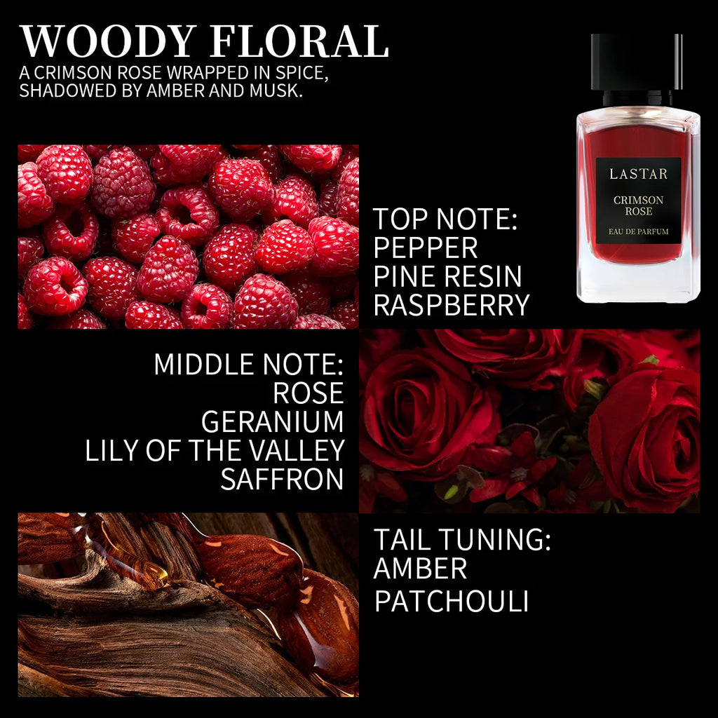 LASTAR Crimson Rose – Eau de Parfum 50 ml | Fragrance Florale Femme