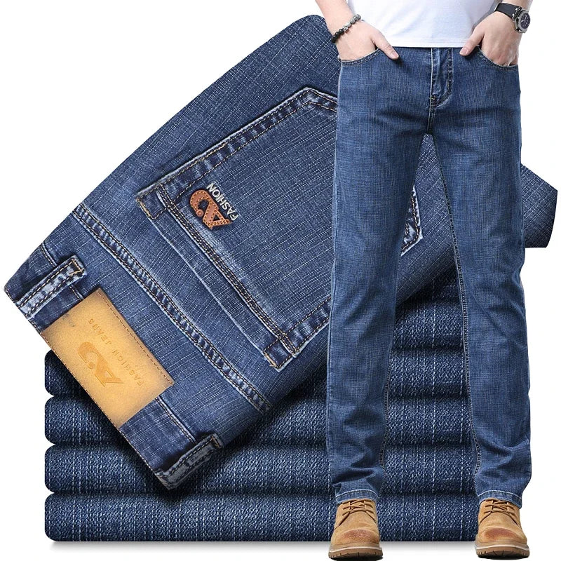 Jean Droit Homme Business Casual – Coupe Confort Élastique Toutes Saisons | 2026