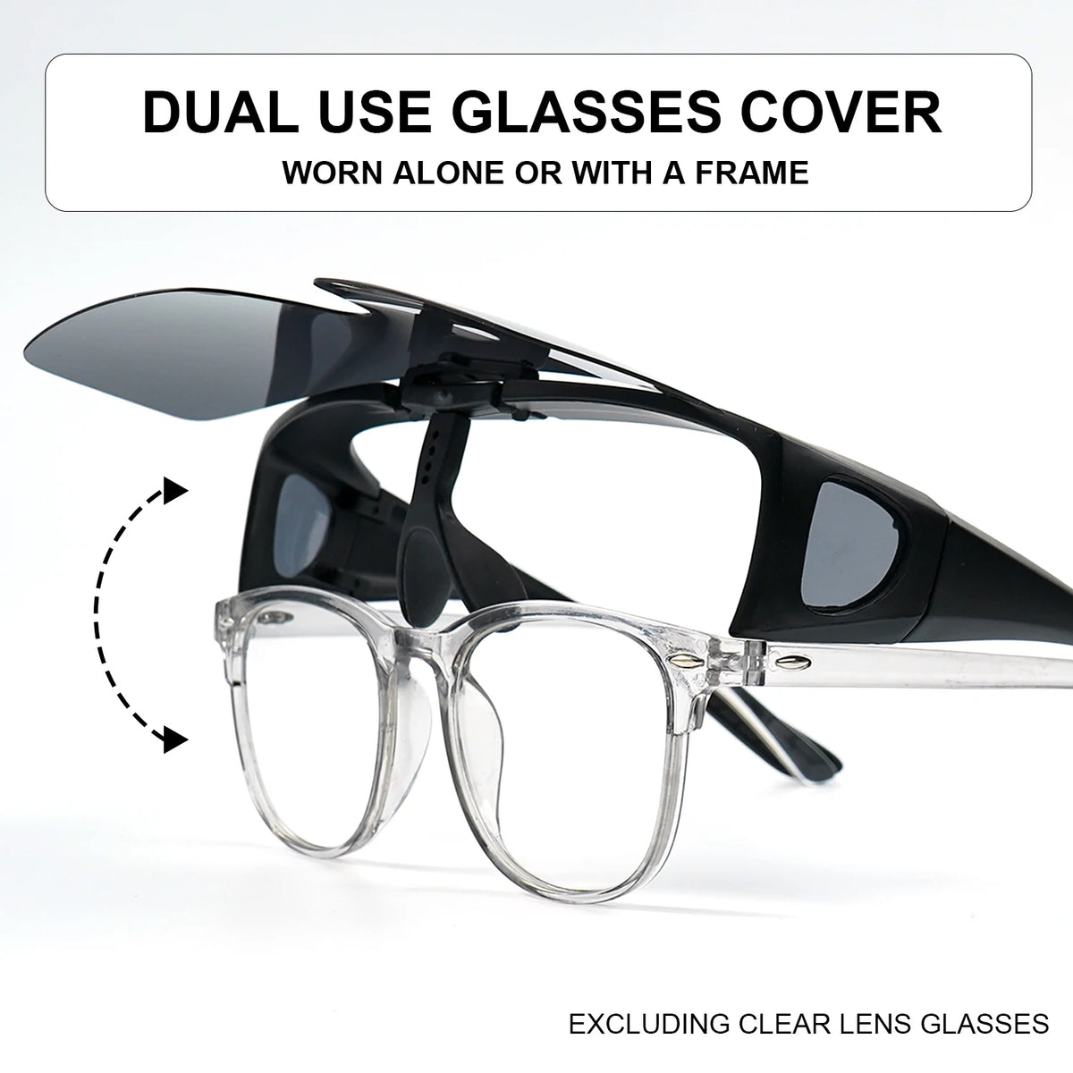 Lunettes de Soleil Polarisées Flip-Up Sur Lunettes de Vue – UV400