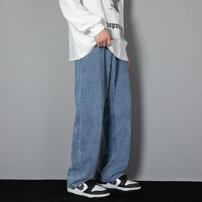 Jean Loose Straight Homme Style Coréen 4 Coloris Dénim | Tailles M-XXXL