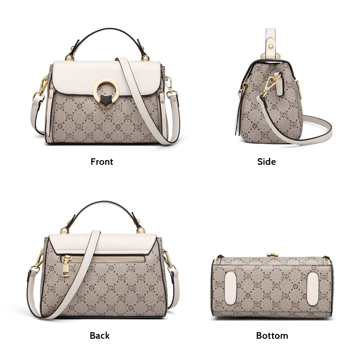 FOXER Brand 2026 New Handbag Women's Shoulder Bag Light Luxury PVC Leather Female Crossbody Purse for Mom Large Capacity Bag