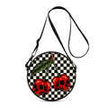 Watermelon Cherry Round Shoulder Bag Fruit Messenger Bag Daily Adjustable Strap Crossbody Bag for Woman Best Gifts 2D Flat