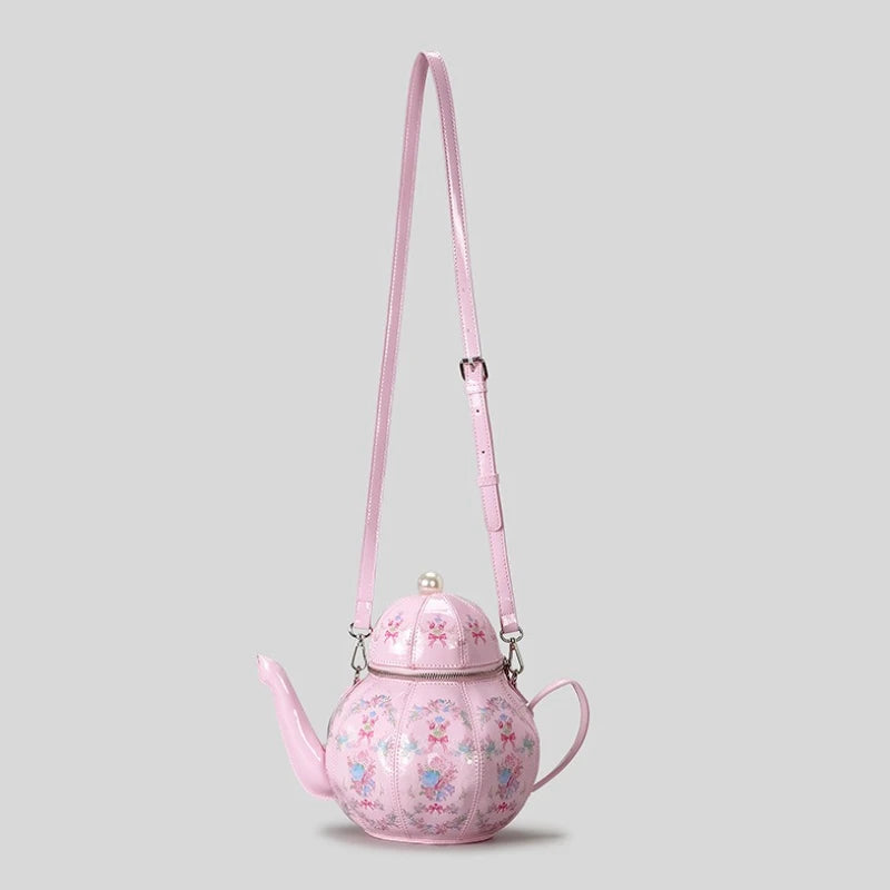Sac Bandoulière Forme Théière avec Chaîne Perles – Sac À Main Femme