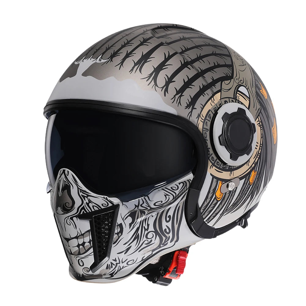 Casque Moto Modulable CYRIL OP12A – Double Visière, Homologué DOT & ECE, Boucle Rapide, Homme & Femme