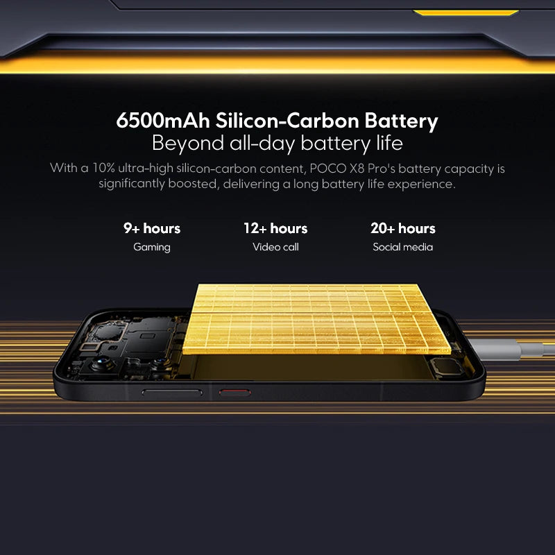 Global Version POCO X8 Pro, battery mAh, HyperCharge 100 W, main camera 50 MP, NFC compatible