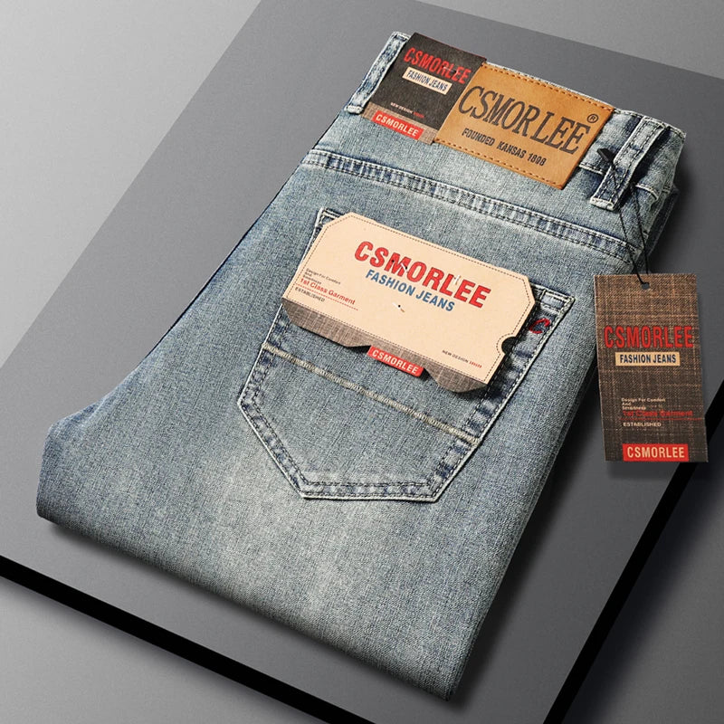 Jean Homme Slim Stretch Coupe Droite – Style Casual Toutes Saisons
