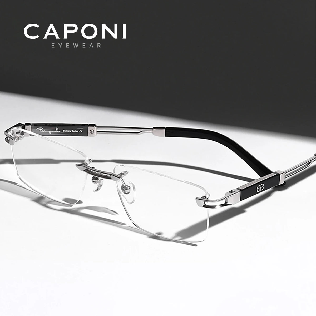 Montures Lunettes Homme Sans Monture Titane Pur CAPONI J23026