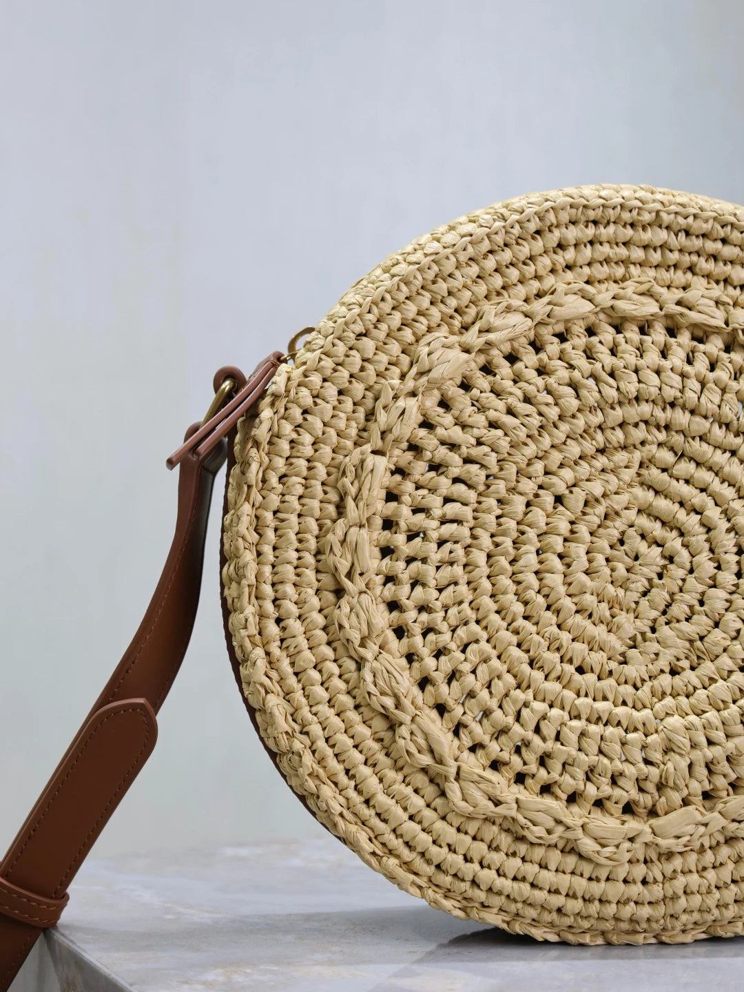 Sac Rond Artisanal en Paille – Sac À Main & Bandoulière Femme