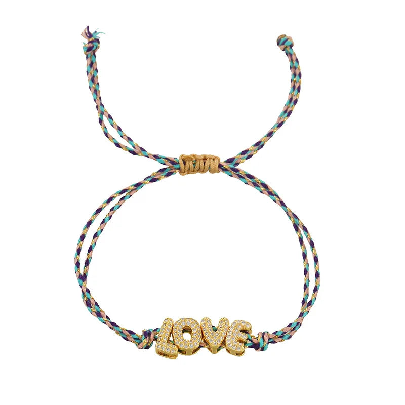 Collier Pendentif Initiale & Lettre – Corde Colorée Ajustable, Cadeau Fête des Mères