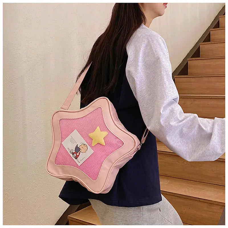 Sac Bandoulière Kawaii Ita Bag – Étoile Anime, Style Ulzzang, Fille 2025