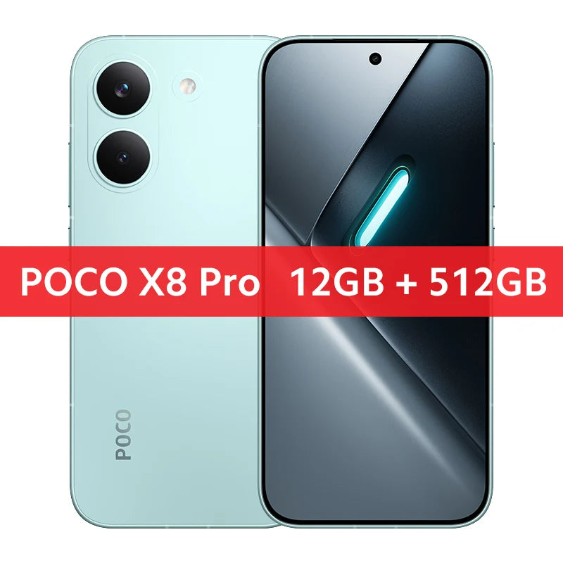 Global Version POCO X8 Pro, battery mAh, HyperCharge 100 W, main camera 50 MP, NFC compatible