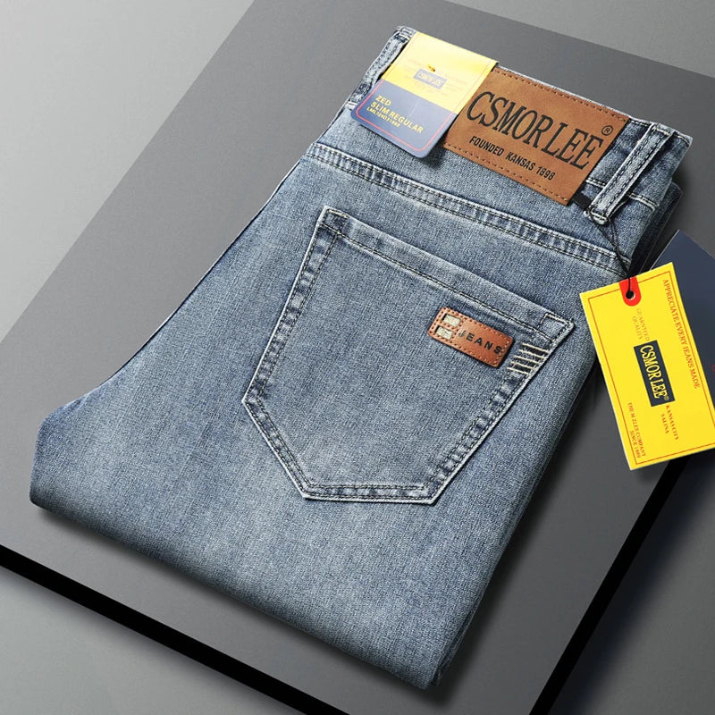 Jean Homme Slim Stretch Coupe Droite – Style Casual Toutes Saisons