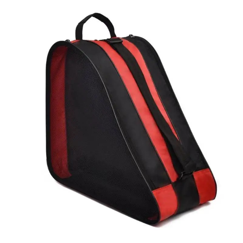 Roller Skates BagLarge Capacity Oxford Cloth Skating Shoes Bag Skating Accessories Carry Case 3 Layers Breathable Ice Skating