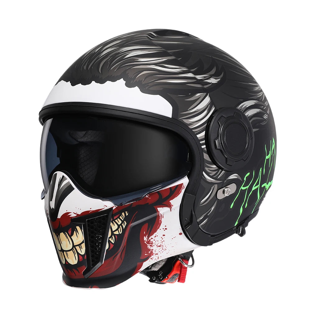 Casque Moto Modulable CYRIL OP12A – Double Visière, Homologué DOT & ECE, Boucle Rapide, Homme & Femme