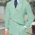 New Men's Suit 2-piece Business Formal Blazer Double-breasted Design Groom Tuxedo for Wedding XS-5XL Outfit