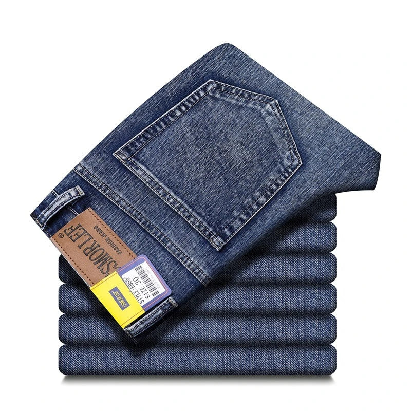 Jean Slim Fit Jambe Droite Homme – Denim Confortable Toutes Saisons