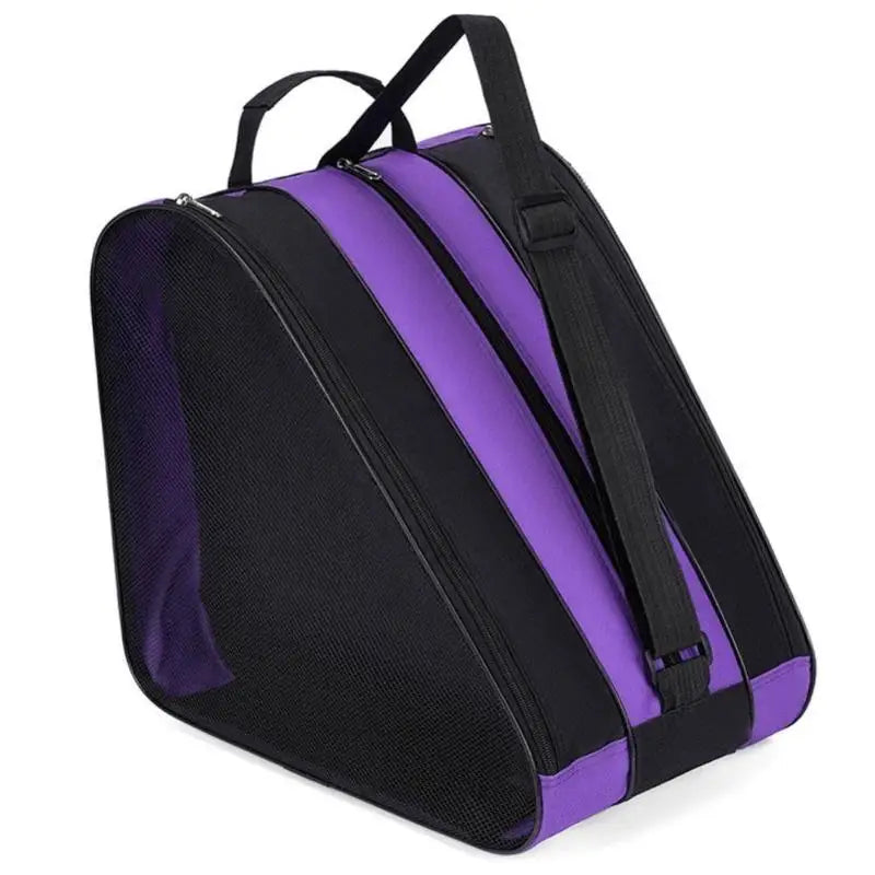 Roller Skates BagLarge Capacity Oxford Cloth Skating Shoes Bag Skating Accessories Carry Case 3 Layers Breathable Ice Skating
