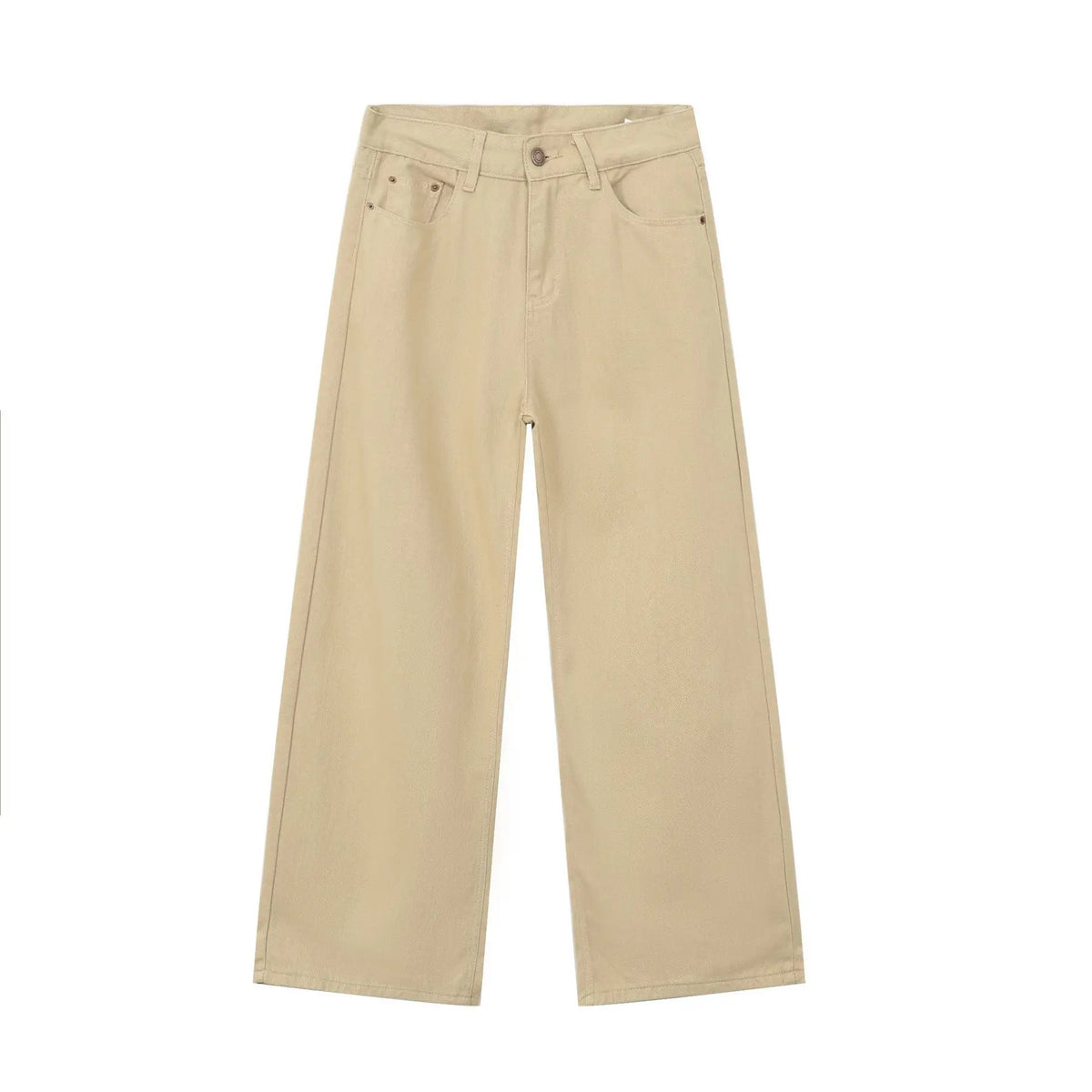 Jean Casual Droit Homme – Denim Ample Couleur Unie Toutes Saisons