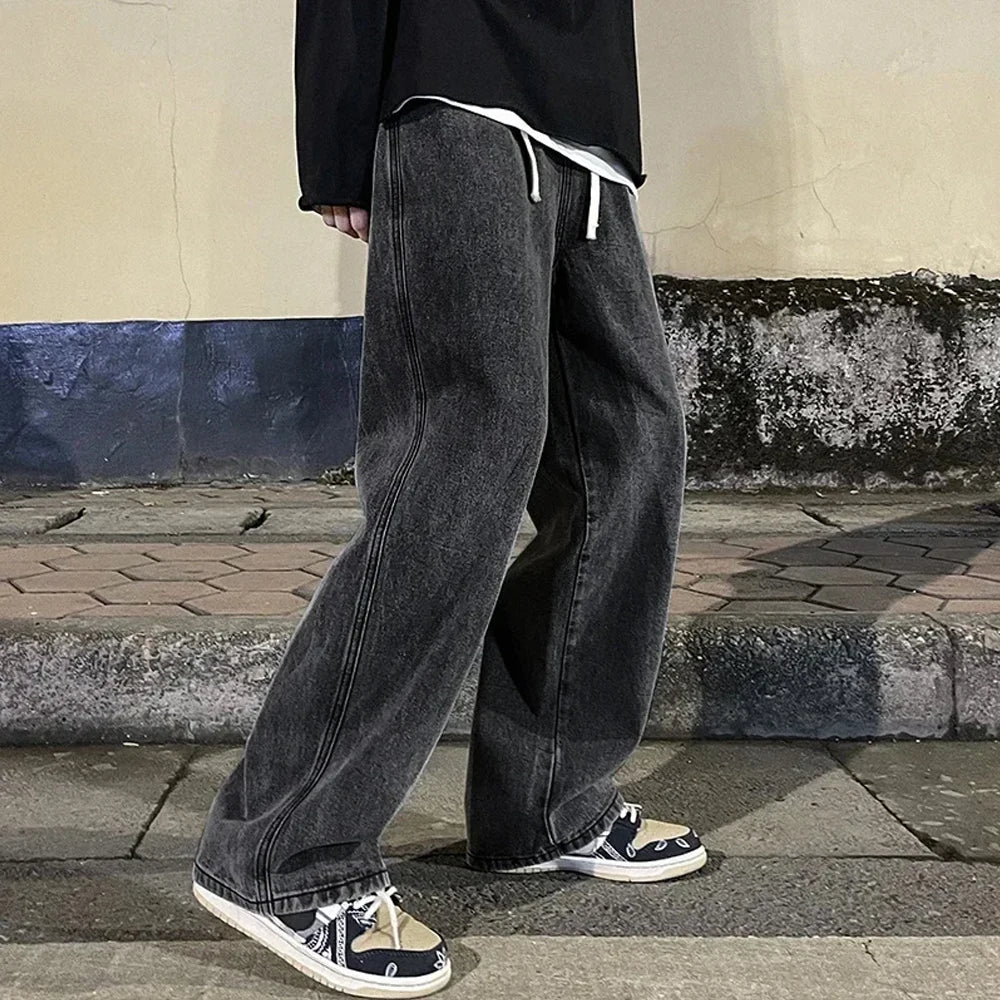 Jean Droit Loose Homme Y2K Hip-Hop Vintage Style Coréen 6 Coloris | S-XXXL