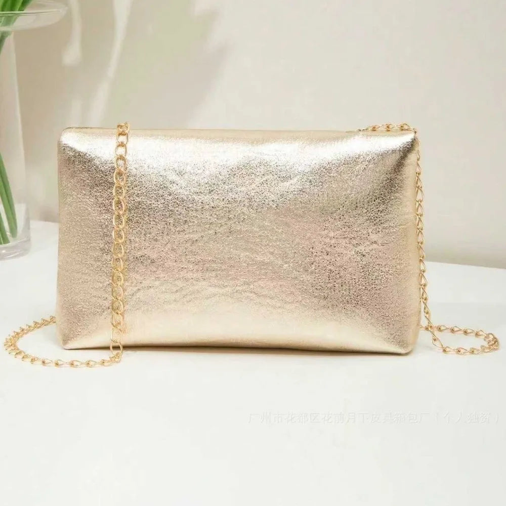 Trend Casual Gold Chain Crossbody Bag Elegant Versatile Shoulder Bag Messenger Bag Women