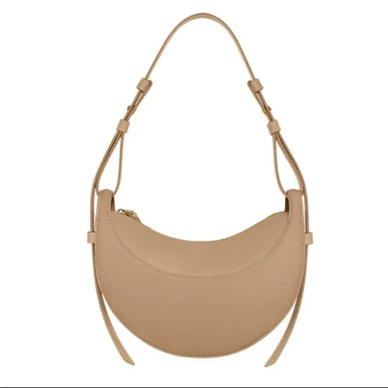 Women's crescent shoulder bag French fashion crossbody bag zipper