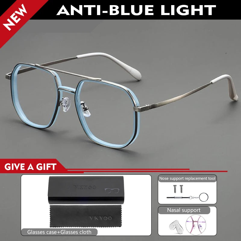 Lunettes de Lecture CAIDERONI Photochromiques Style Pilote – Anti-Lumière Bleue, Prescription Personnalisable, Mixte